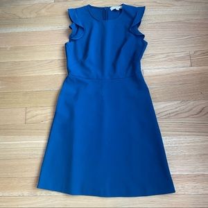 Loft Dark teal / navy flowy arm work dress